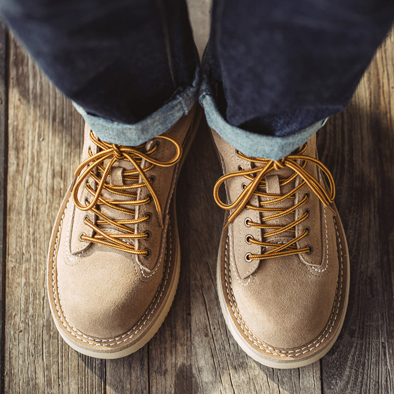 Men Retro Minimalist Cowhide Suede Casual Work Shoes Newgew Shoes
