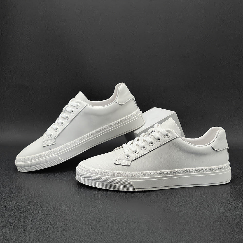 Men Minimalism Pure Leather Fashion Flat Casual Shoes Newgew Shoes