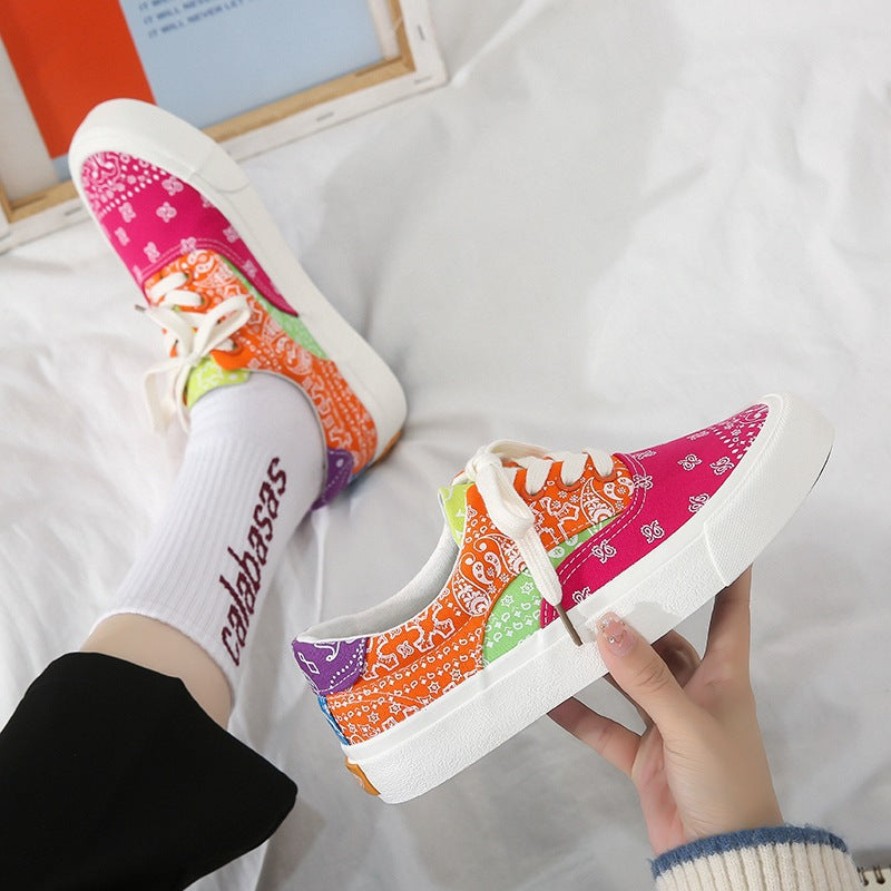 Unique Stitching Vintage Street Snap Canvas Shoes Newgew