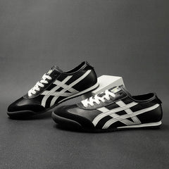 Men Stylish Patchwork Leather Flat Casual Shoes Newgew Shoes