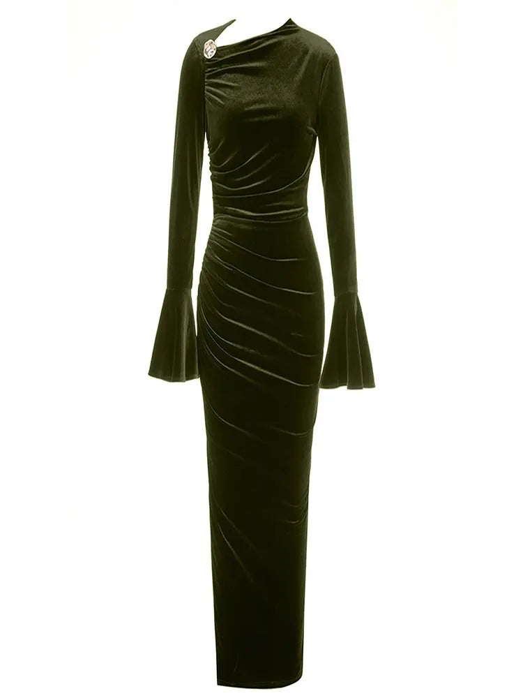 Asymmetric Neckline Fitted Dress Newgew Dresses