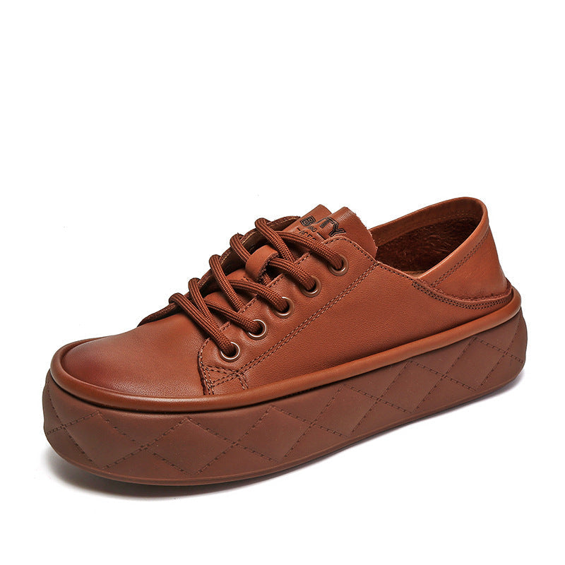 Women Minimalist Leather Flat Casual Shoes Newgew Shoes