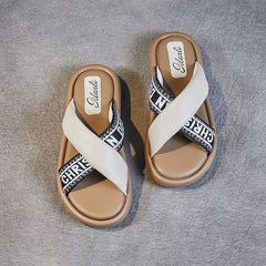 Women Soft Leather Stylish Casual Slides Newgew Shoes