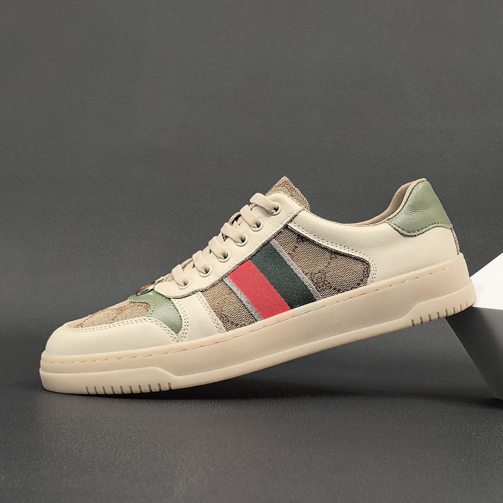 Men Fashion Patchwork Stylish Flat Casual Sneakers Newgew Shoes