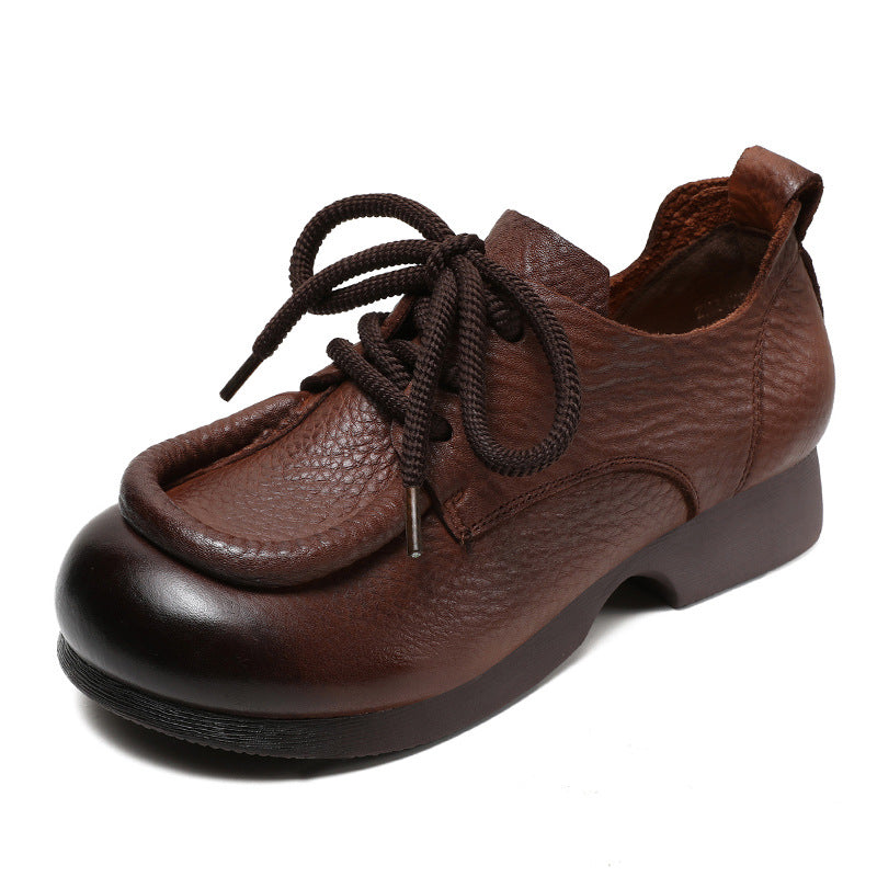 Women Retro Soft Leather Handmade Casual Shoes Newgew Shoes