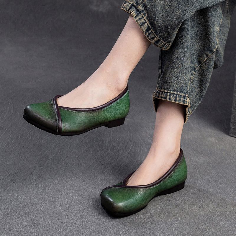 Women Minimalist Soft Leather Casual Flats Newgew Shoes