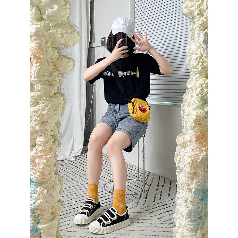 Velcro Biscuit Shape Korean Style Lazy Canvas Shoes Newgew