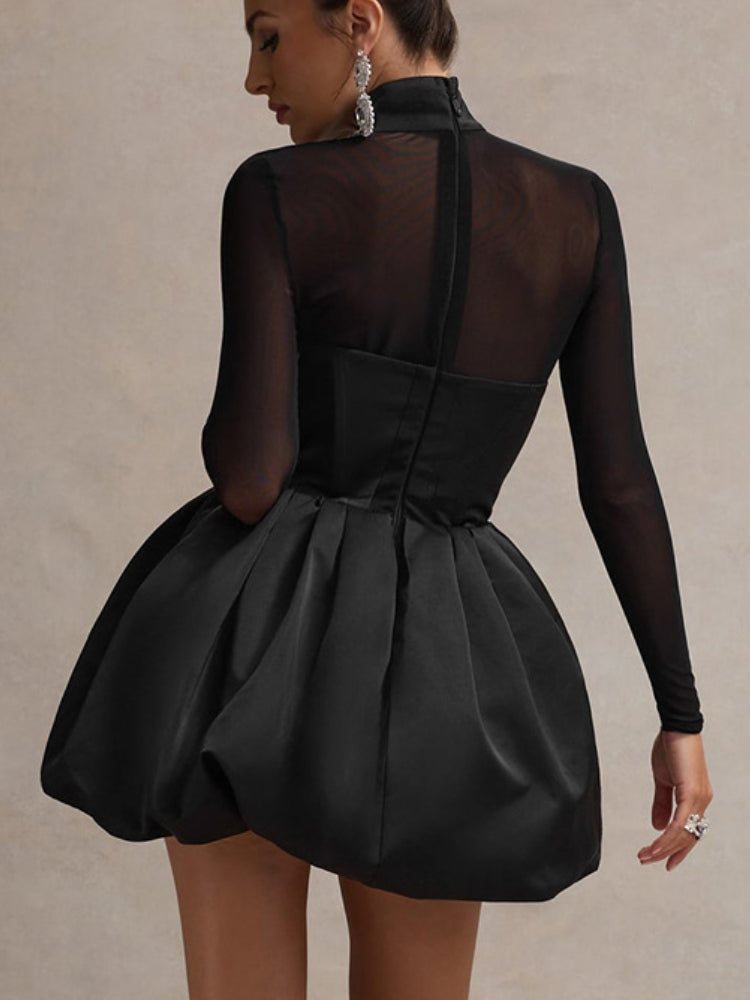 Sheer Paneled Tulip Dress Newgew Dresses