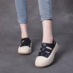 Women Minimalist Soft Leather Summer Casual Sandals Newgew Shoes