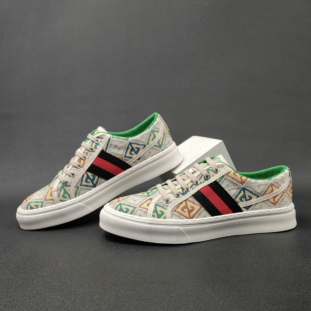 Men Stylish Canvas Flat Casual Shoes Newgew Shoes