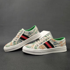 Men Stylish Canvas Flat Casual Shoes Newgew Shoes