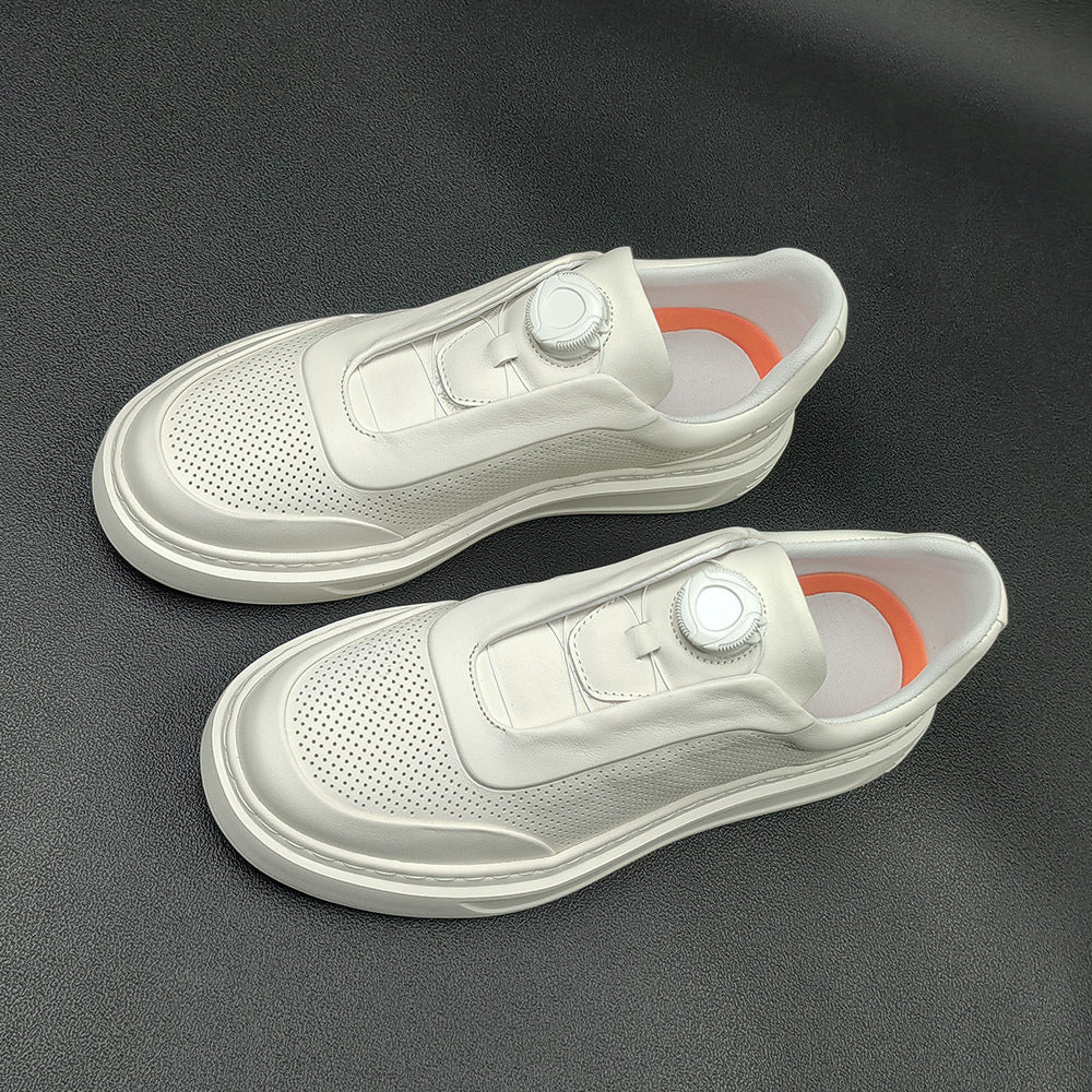 Men Minimalist Fashion Breathable Leather Casual Shoes Newgew Shoes