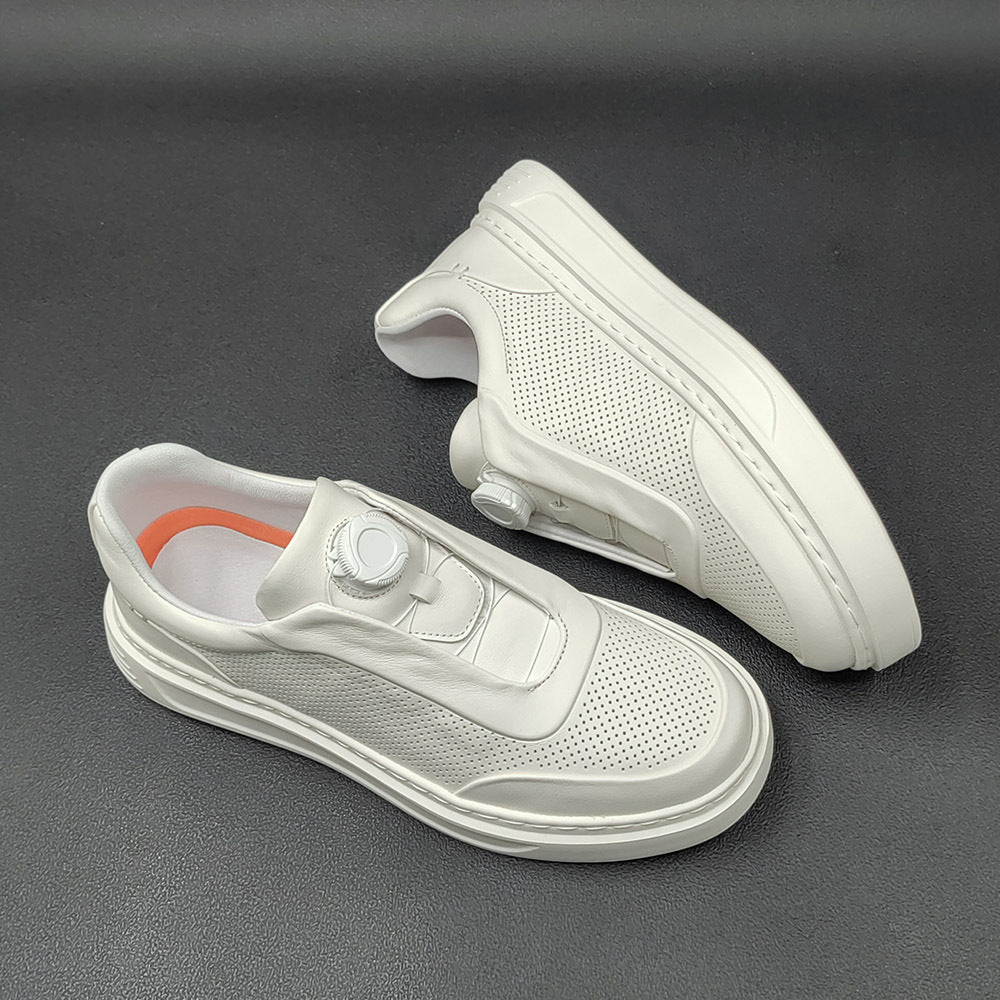 Men Minimalist Fashion Breathable Leather Casual Shoes Newgew Shoes