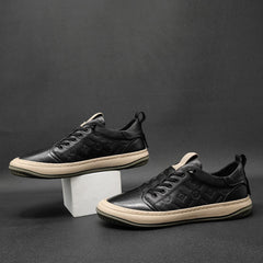 Men Minimalist Leather Flat Soft Casual Shoes Newgew Shoes