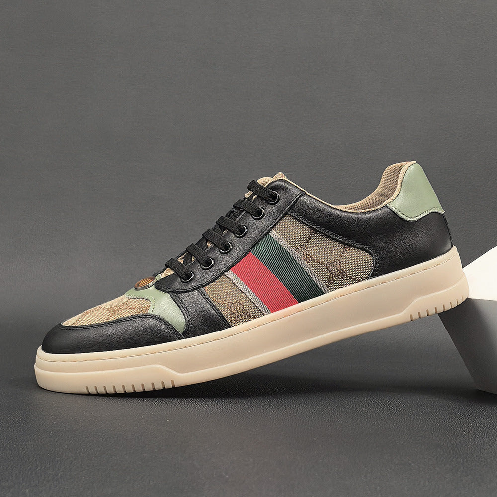 Men Fashion Patchwork Stylish Flat Casual Sneakers Newgew Shoes