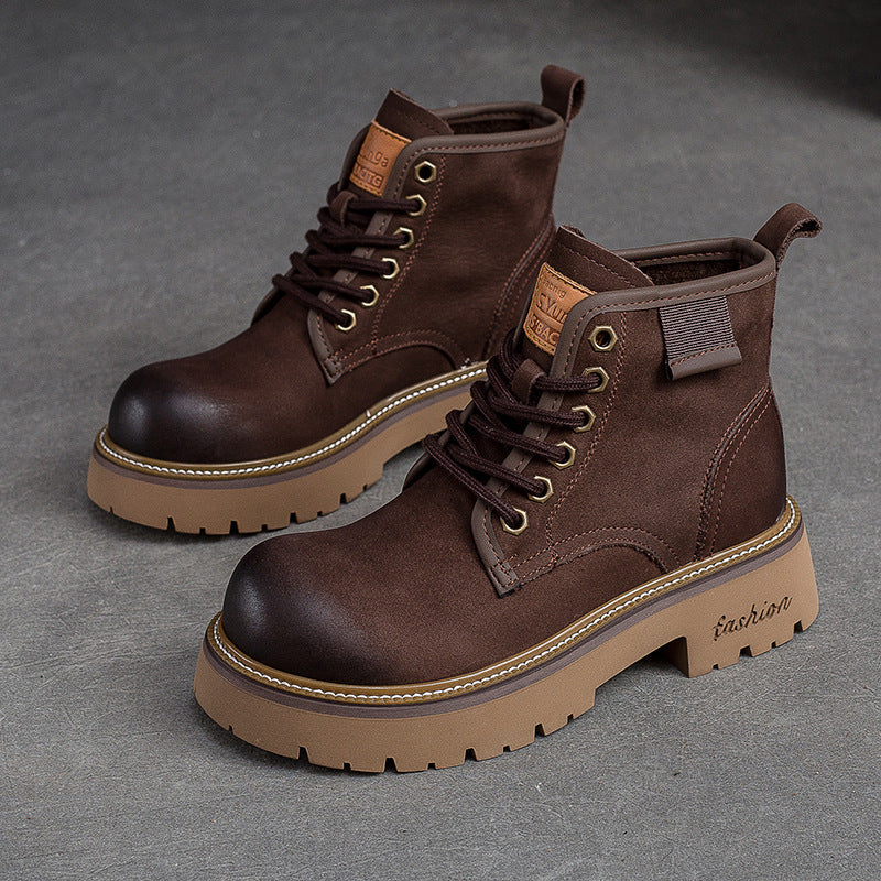 Women Classic Leather Casual Fashion Boots Newgew Shoes