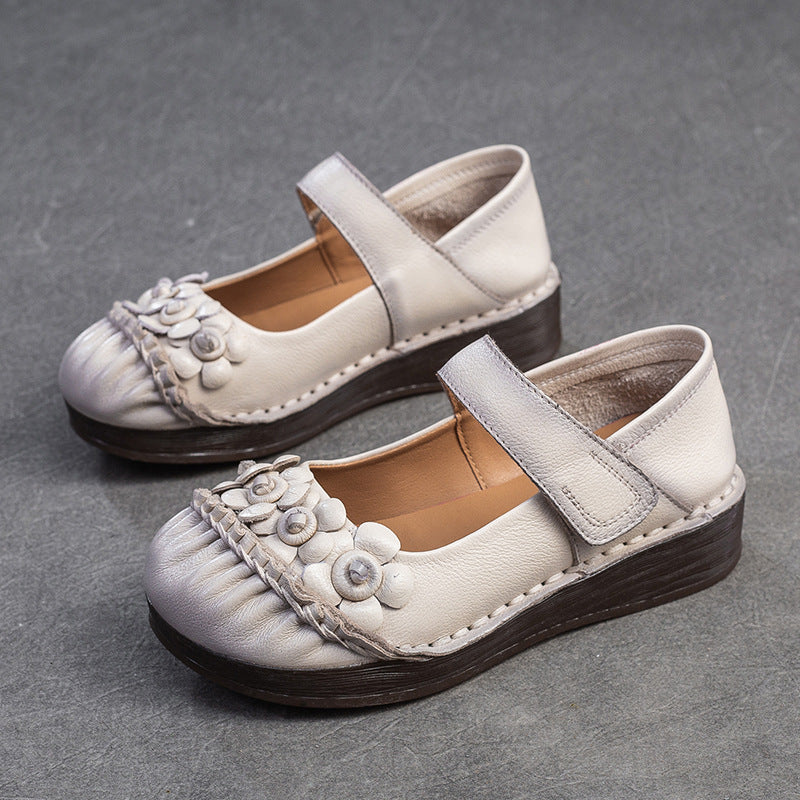 Women Retro Casual Leather Comfort Casual Shoes Newgew Shoes
