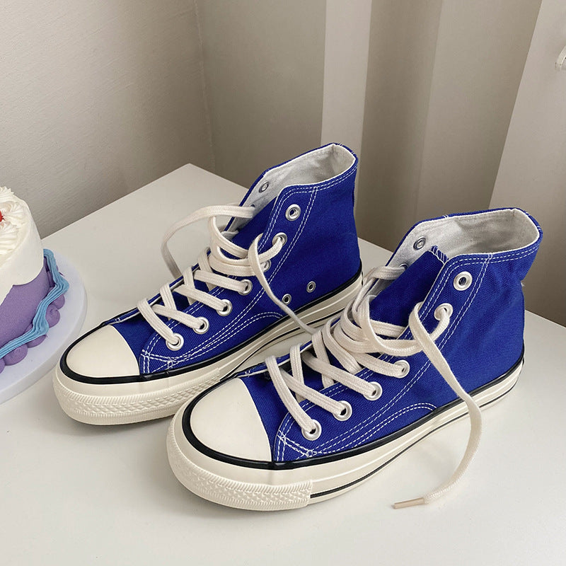 Women's Classic White Black Board Korean Style Canvas Shoes Newgew