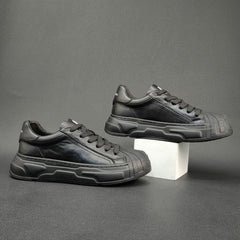 Men Minimalist Leather Patchwork Casual Shoes Newgew Shoes