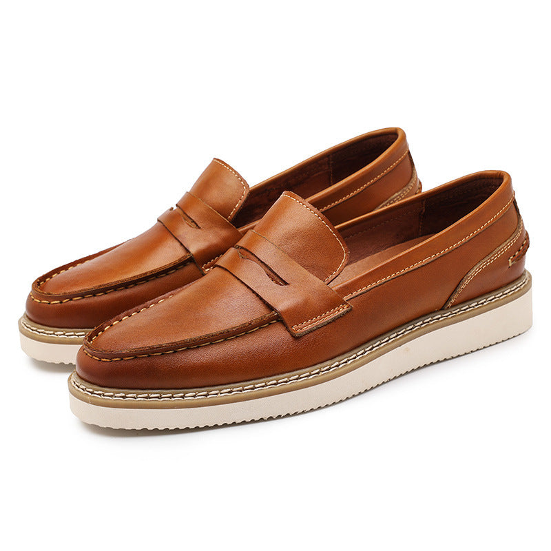 Men Retro Breathable Cowhide Business Oxford Shoes Newgew Shoes