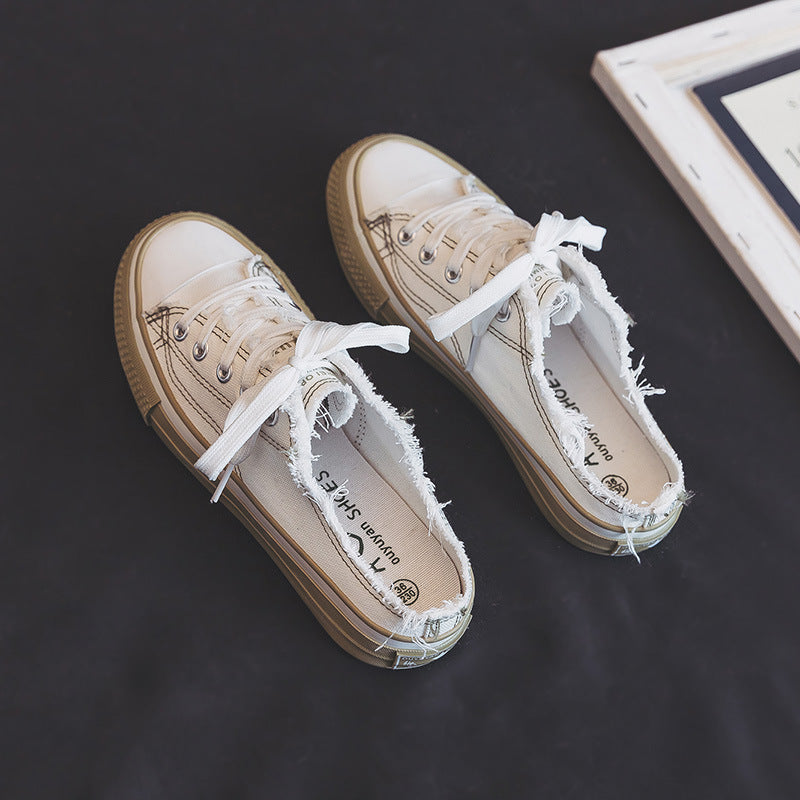 Classy Women's Thin Semi Canvas Shoes Newgew