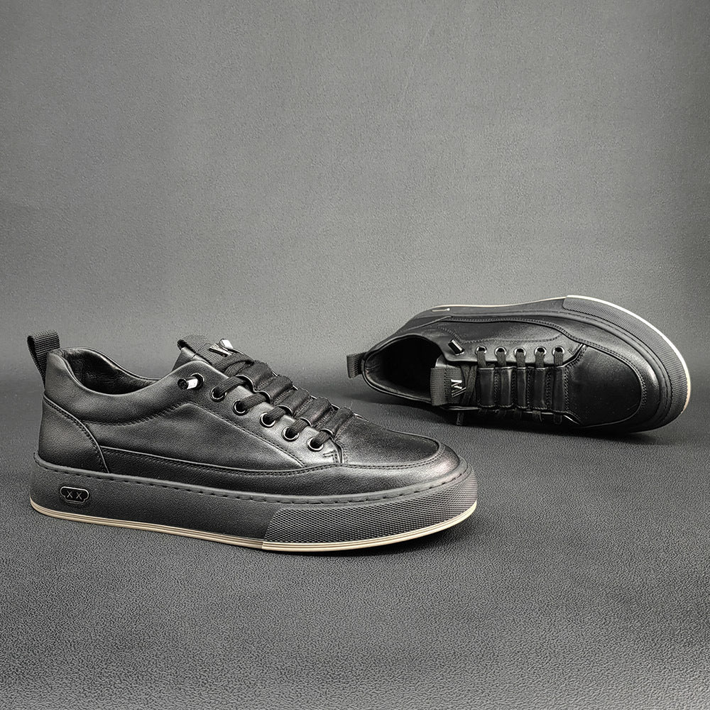 Men Minimalist Leather Flat Casual Shoes Newgew Shoes