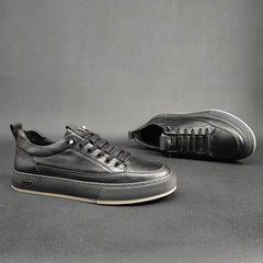 Men Minimalist Leather Flat Casual Shoes Newgew Shoes