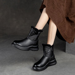 Women Retro Furred Winter Snow Boots Newgew Shoes