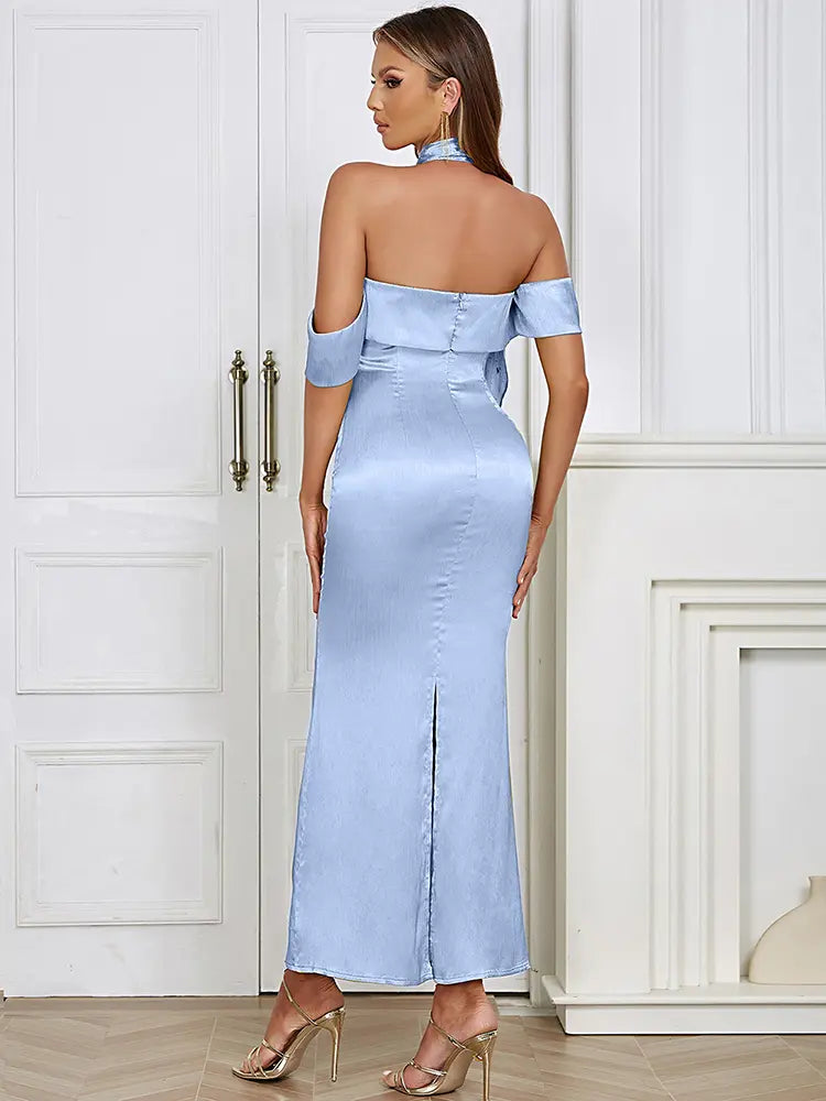 Stylish Strapless Satin Tie Dress Newgew Dresses