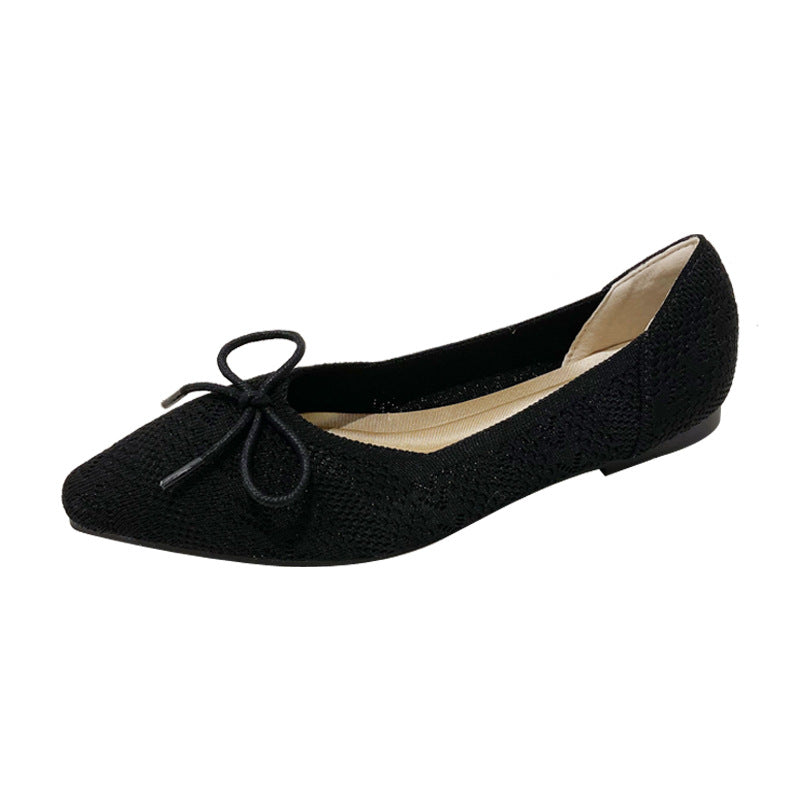 Moccasins Knitted Flat-Soled Shallow-Mouth Flying Shoes NewGew