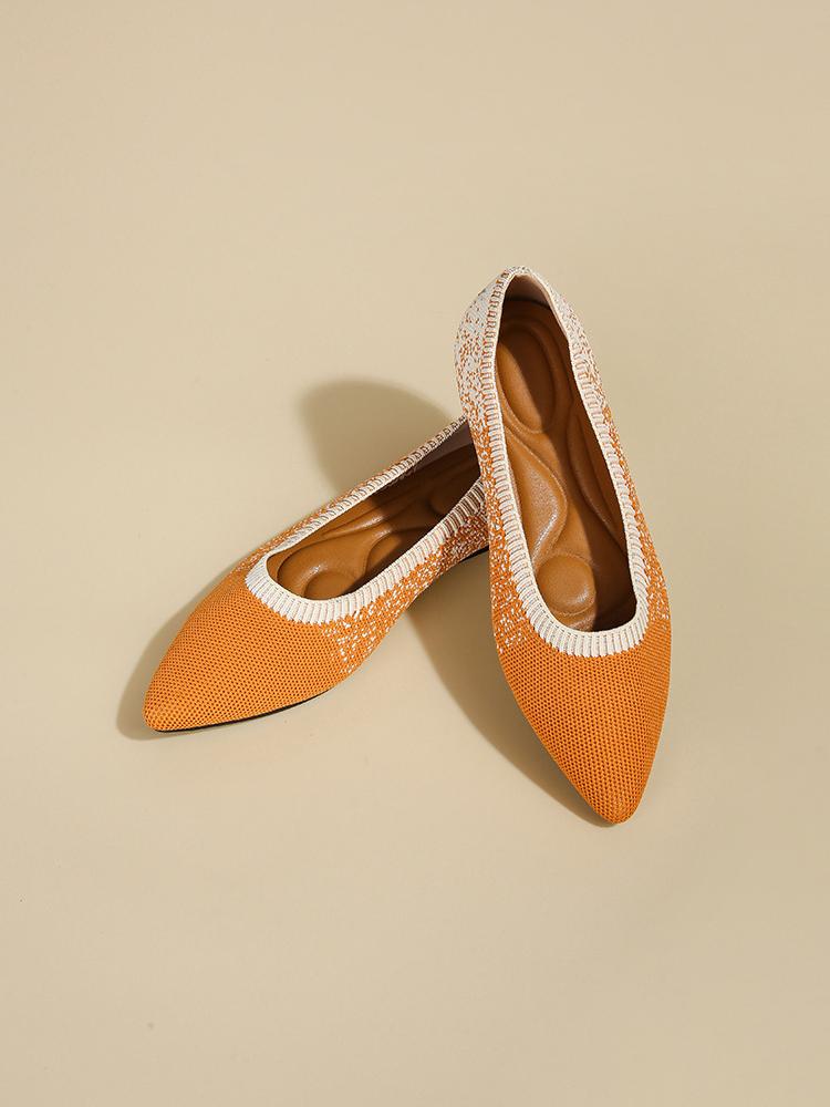 Pointed Non-Slip Knitted Flat Shoes NewGew