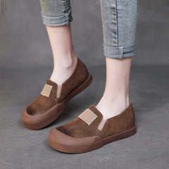 Women Retro Minimalist Leather Casual Shoes Newgew Shoes