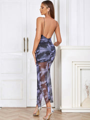 Floral Print Side Slit Dress Newgew Dresses