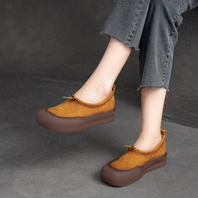 Women Minimalist Soft Leather Flat Casual Shoes Newgew Shoes