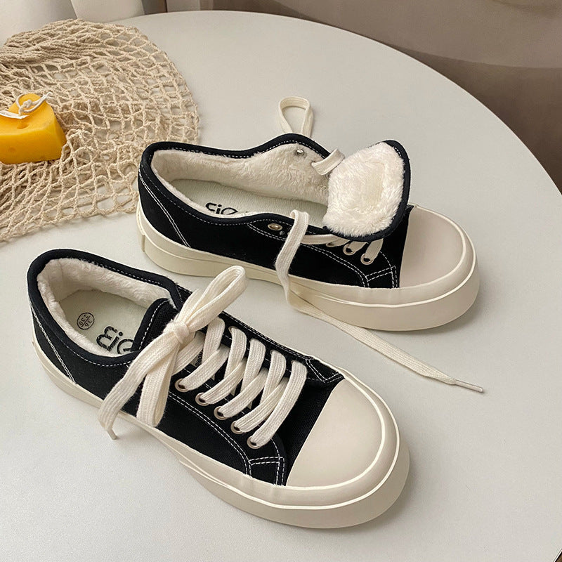 Height Increasing Female Street Shooting Ugly Canvas Shoes Newgew