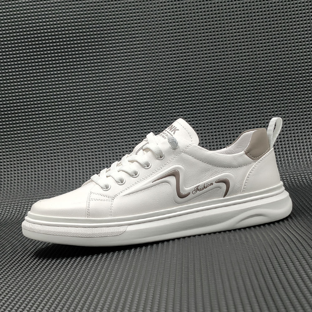 Men Fashion Minimalist Leather Flat Casual Shoes Newgew Shoes