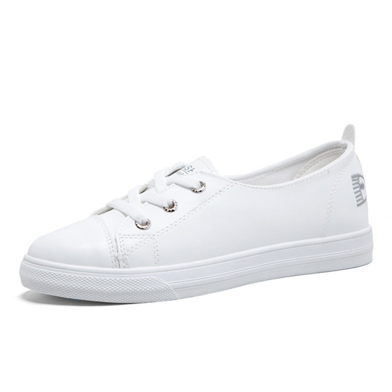 Women's Slip-on Summer White Flat Skateboard Korean Canvas Shoes Newgew