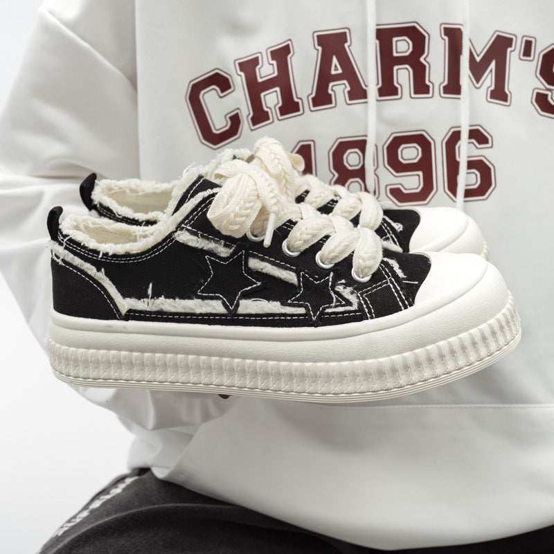 Women's Design Platform Trendy Board Fashionable Canvas Shoes Newgew