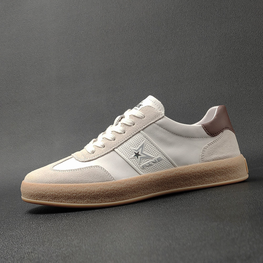 Men Soft Leather Fashion Flat Casual Shoes Newgew Shoes