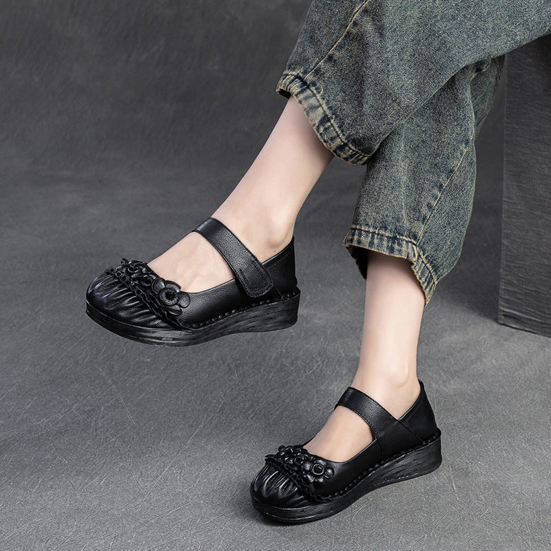 Women Retro Casual Leather Comfort Casual Shoes Newgew Shoes