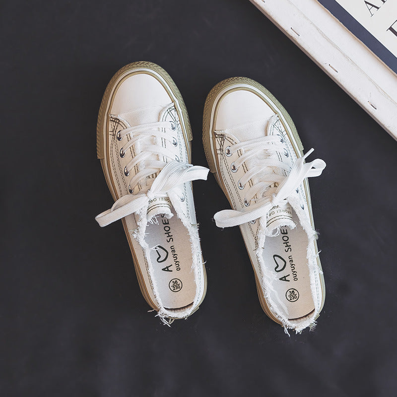 Classy Women's Thin Semi Canvas Shoes Newgew
