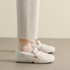 Women Soft Flat Home Casual Fur Shoes Newgew Shoes
