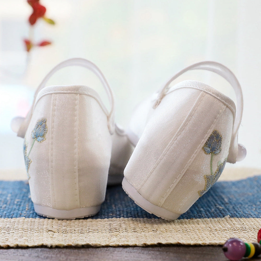 Women's Beijing Cloth Embroidered For Han Chinese Canvas Shoes Newgew