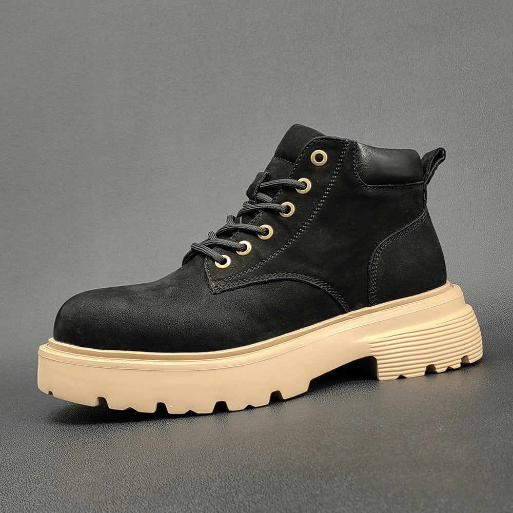 Men Stylish Nubuck Leather Casual Ankle Boots Newgew Shoes