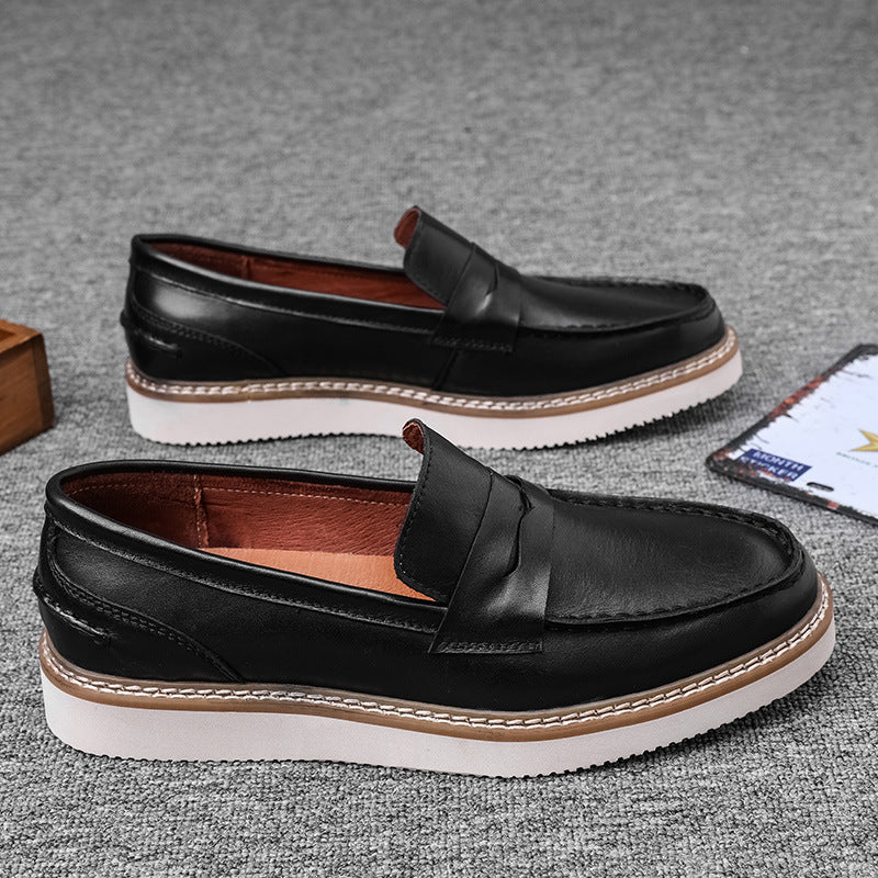 Men Retro Breathable Cowhide Business Oxford Shoes Newgew Shoes