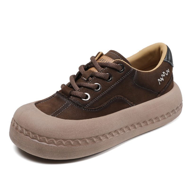 Women Retro Fashion Leather Casual Shoes Newgew Shoes