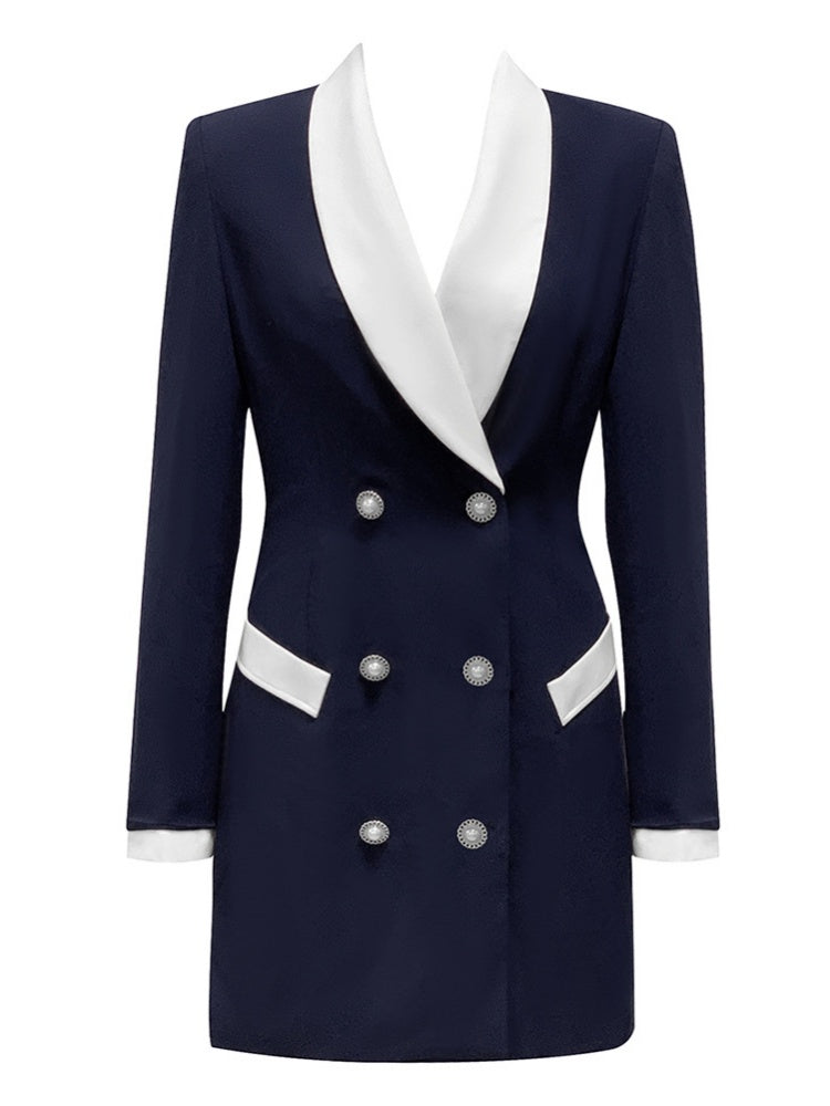 Elegant V-Neck Blazer Dress Newgew Dresses
