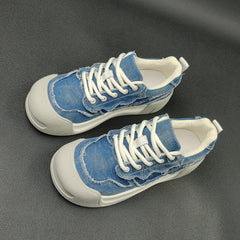 Men Fashion Patchwork Denim Canvas Casual Shoes Newgew Shoes