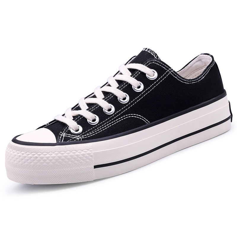 Glamorous Women's Star Platform Hight Increasing Canvas Shoes Newgew