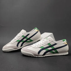 Men Stylish Patchwork Leather Flat Casual Shoes Newgew Shoes